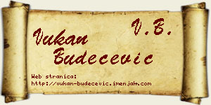 Vukan Budečević vizit kartica